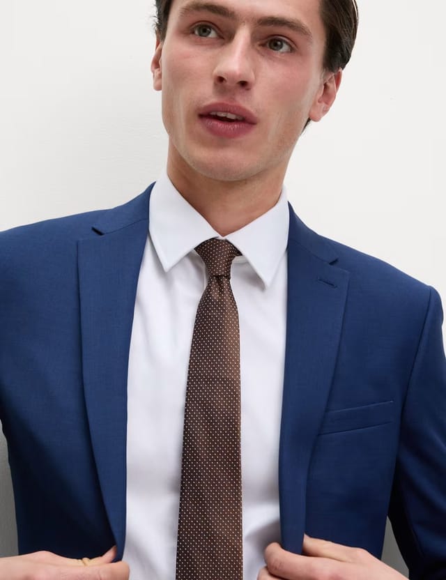 Marks & Spencer M&S Skinny Fit Stretch Suit Jacket Dark Indigo - 3