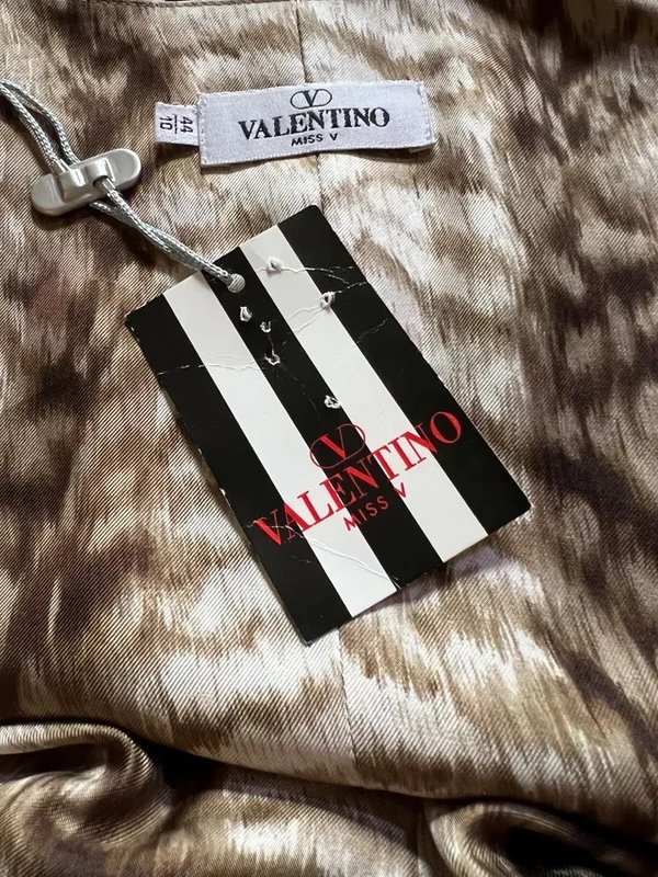 Miss V Valentino Valentino Miss V Womens Brown Animal Print Velvet Waistcoat IT 44 UK 12 - 2