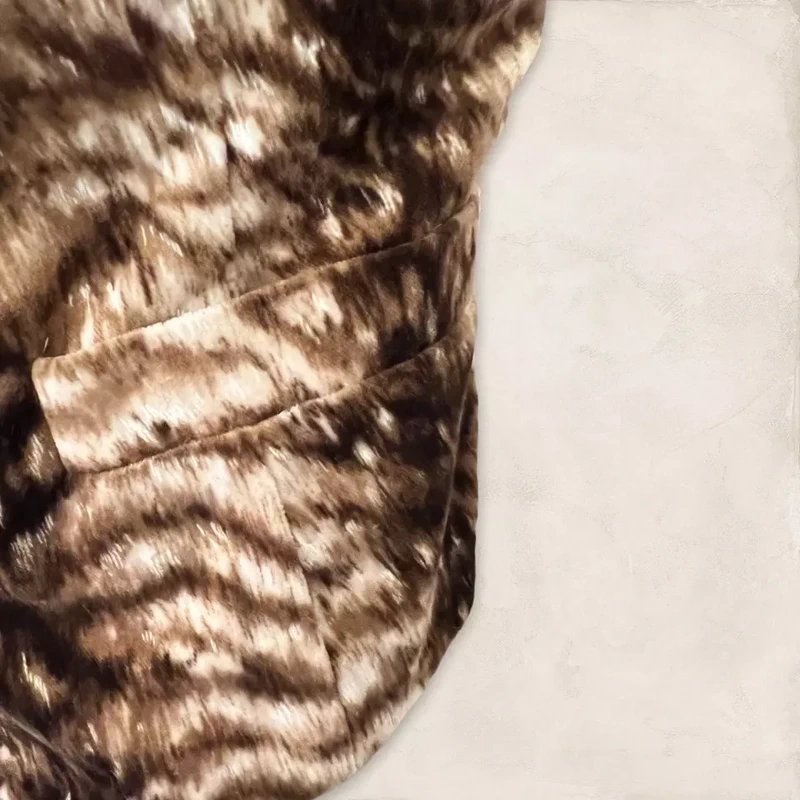 Miss V Valentino Valentino Miss V Womens Brown Animal Print Velvet Waistcoat IT 44 UK 12 - 3