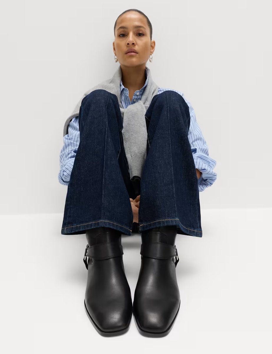 Marks & Spencer M&S High Waisted Flared Jeans Dark Indigo - 4