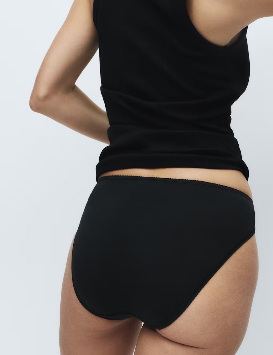 Marks & Spencer M&S 5pk Cotton Rich Lycra® High Leg Knickers Black - 3