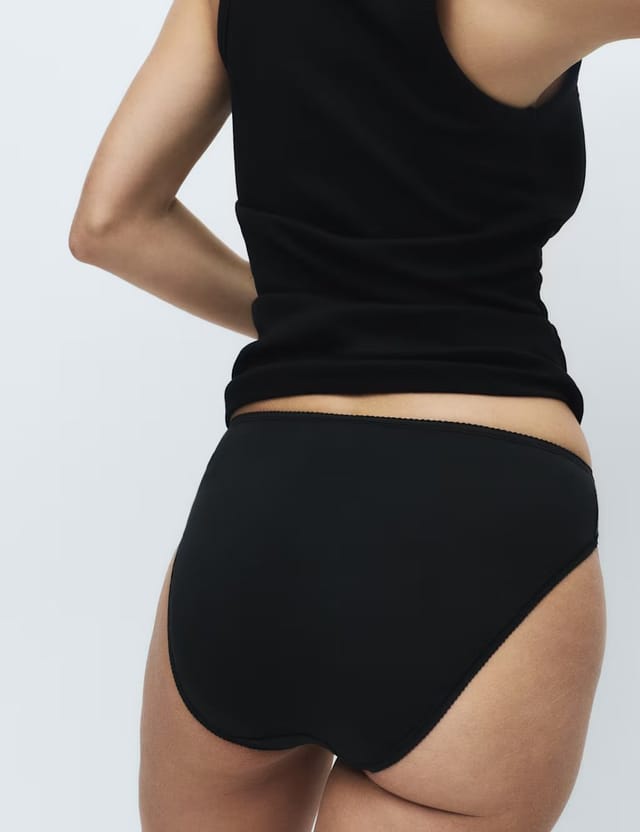 Marks & Spencer M&S 5pk Cotton Rich Lycra® High Leg Knickers Black - 3
