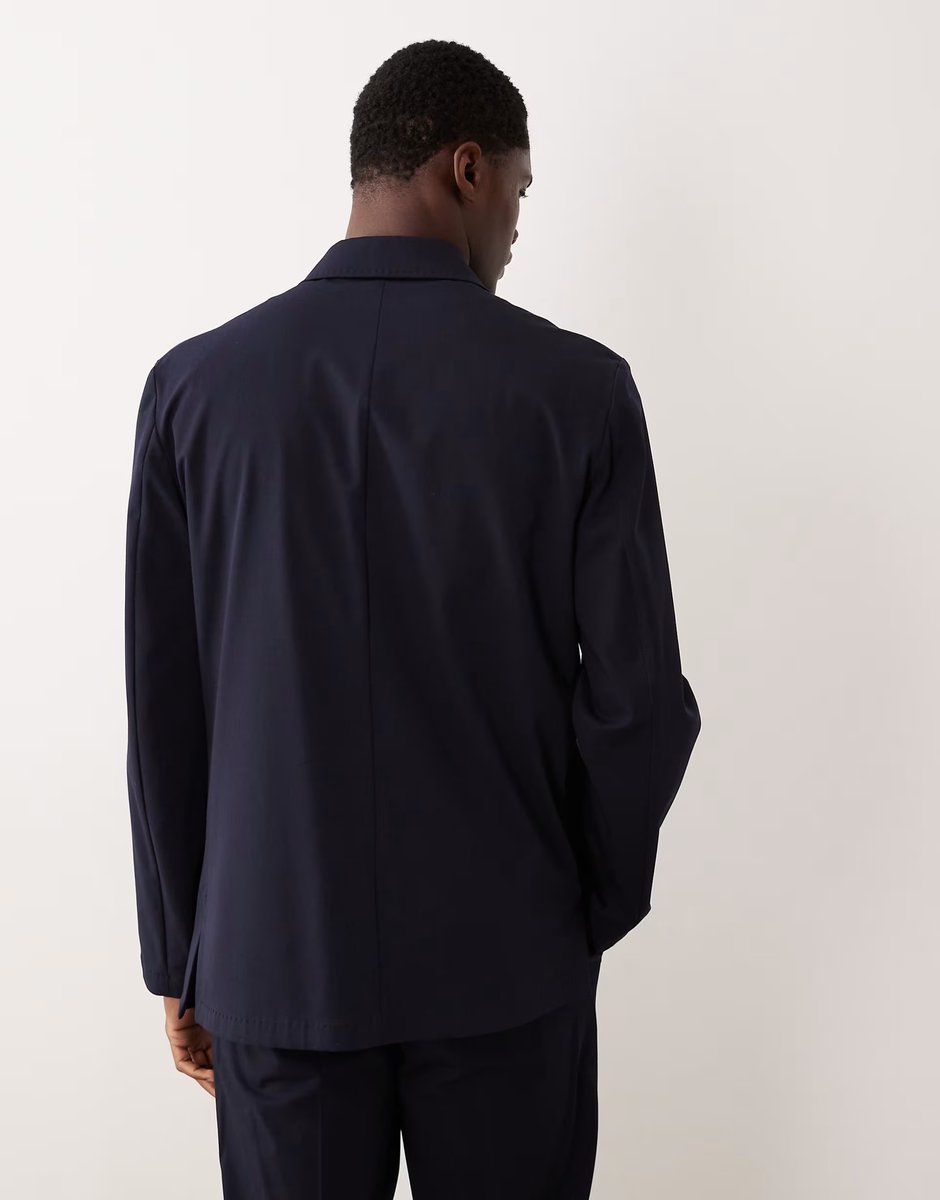 ASOS Mango Parioli slim fit tailored blazer co-ord in blue - 3