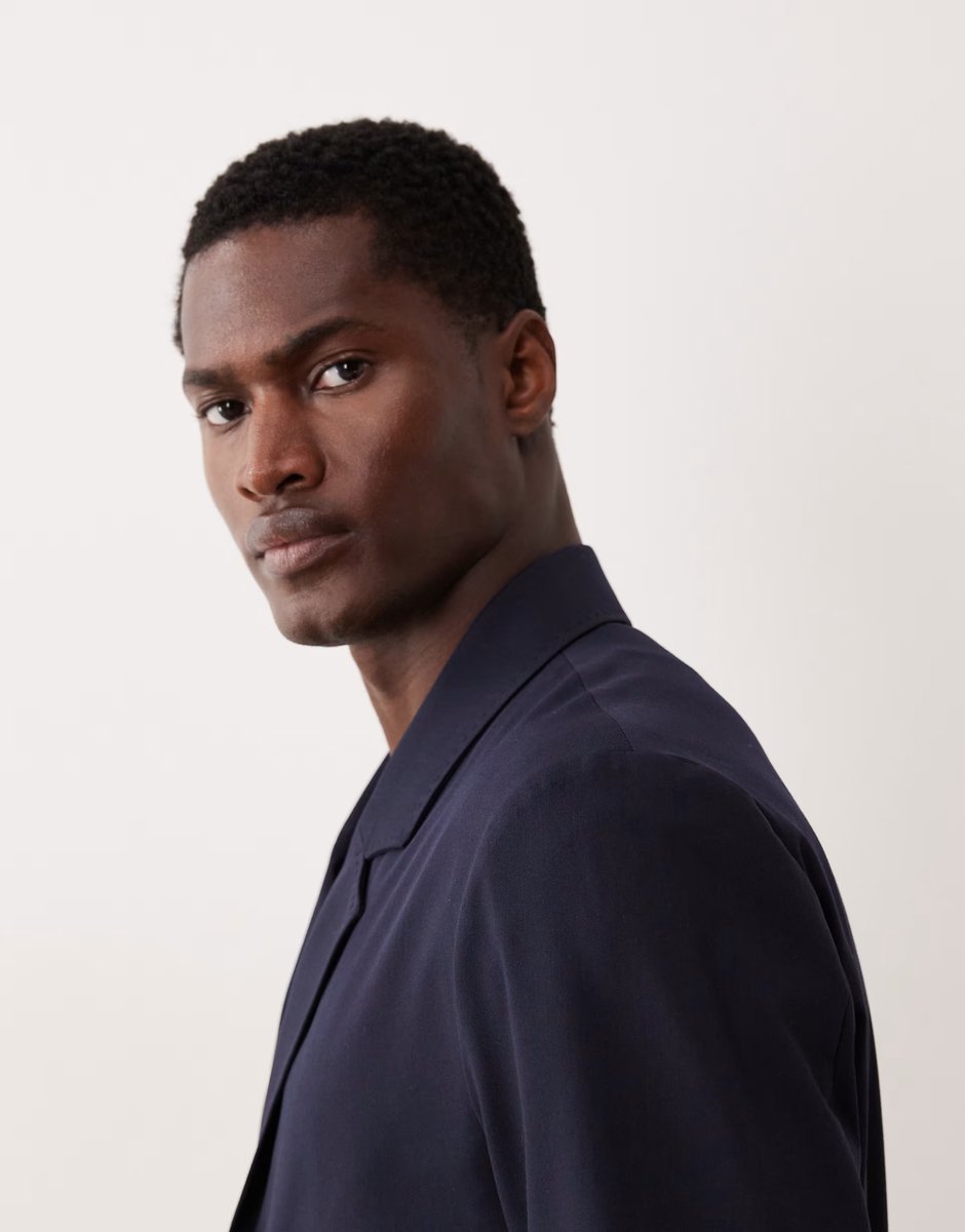 ASOS Mango Parioli slim fit tailored blazer co-ord in blue - 4