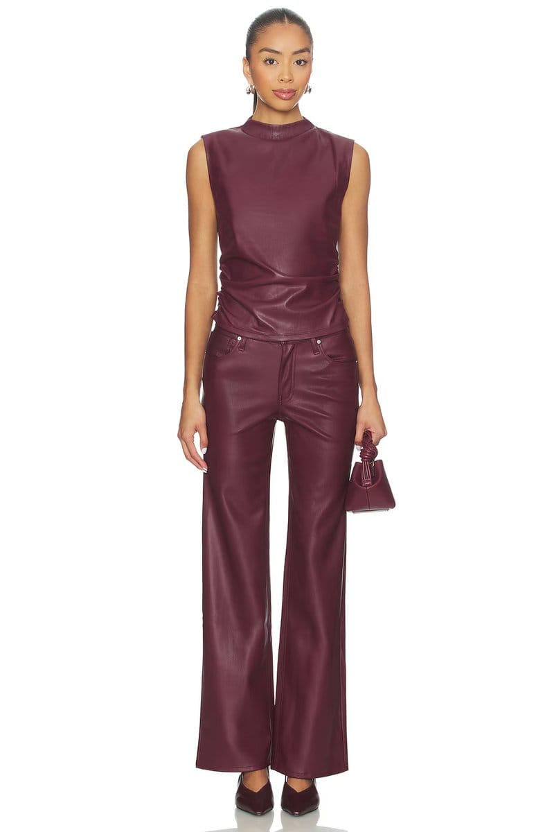 revolve Vegan Leather Top - 4