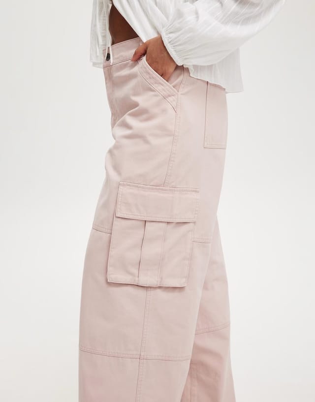 ASOS Cotton On Benny cargo pant in pink  - PINK - 3