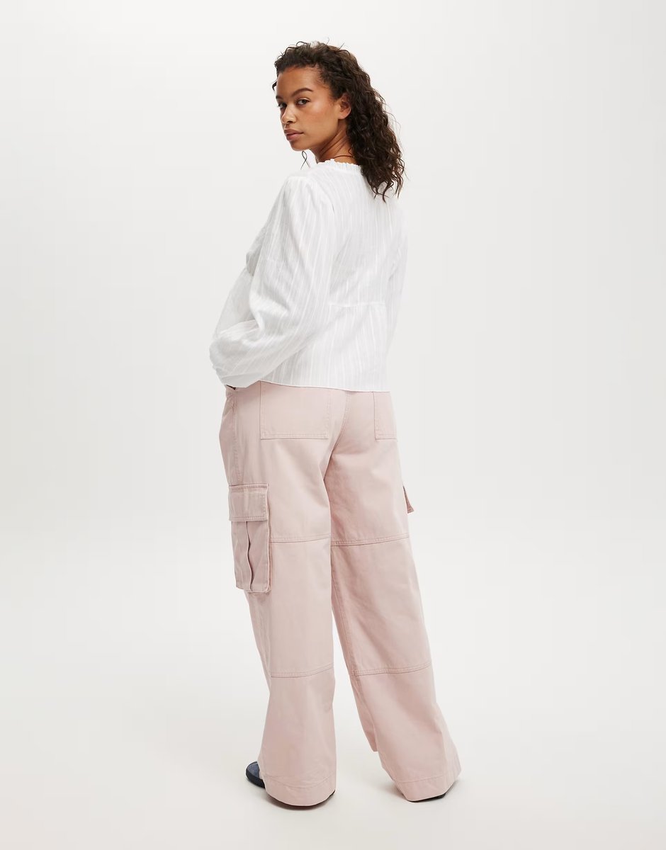 ASOS Cotton On Benny cargo pant in pink  - PINK - 4