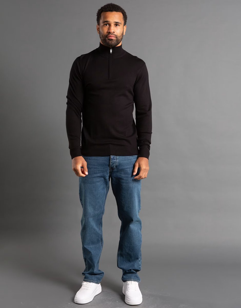 ASOS French Connection 1/2 zip knitted jumper in black - 2