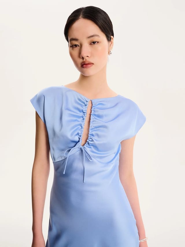 OMNES Lovette Dress in Vista Blue - 3