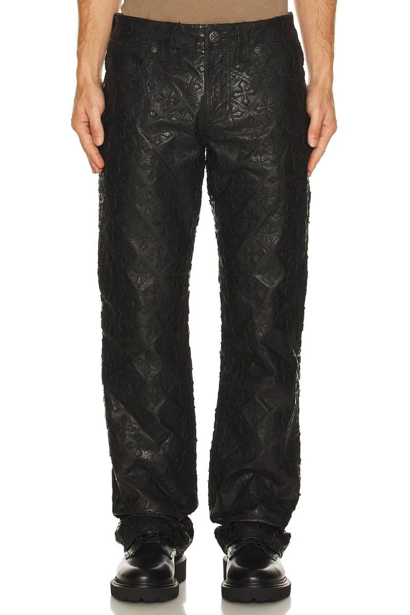 revolve Quilted Cross Leather Pant