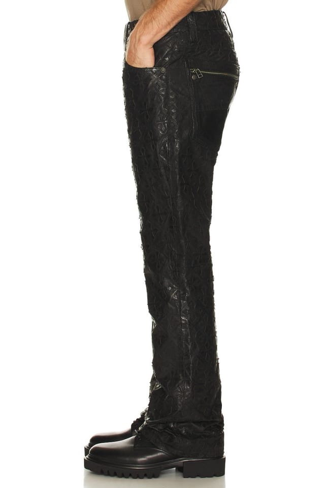 revolve Quilted Cross Leather Pant - 2