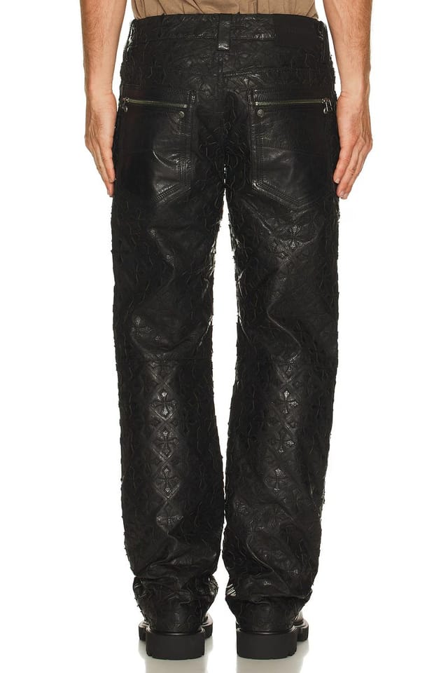 revolve Quilted Cross Leather Pant - 3