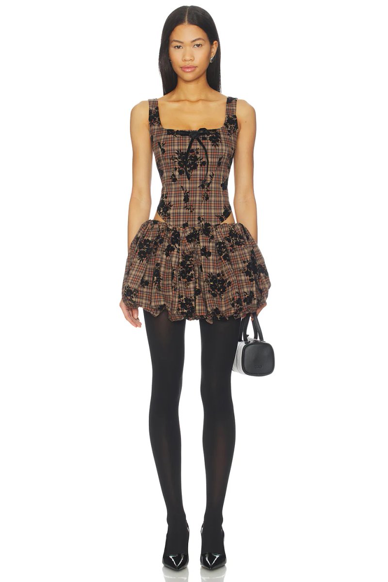 revolve Classy Check Corset Top - 4