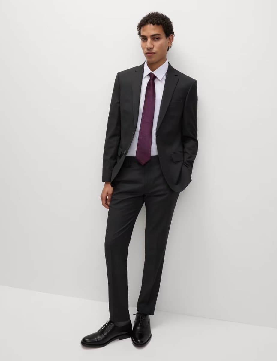 Marks & Spencer M&S Skinny Fit Stretch Suit Jacket Charcoal