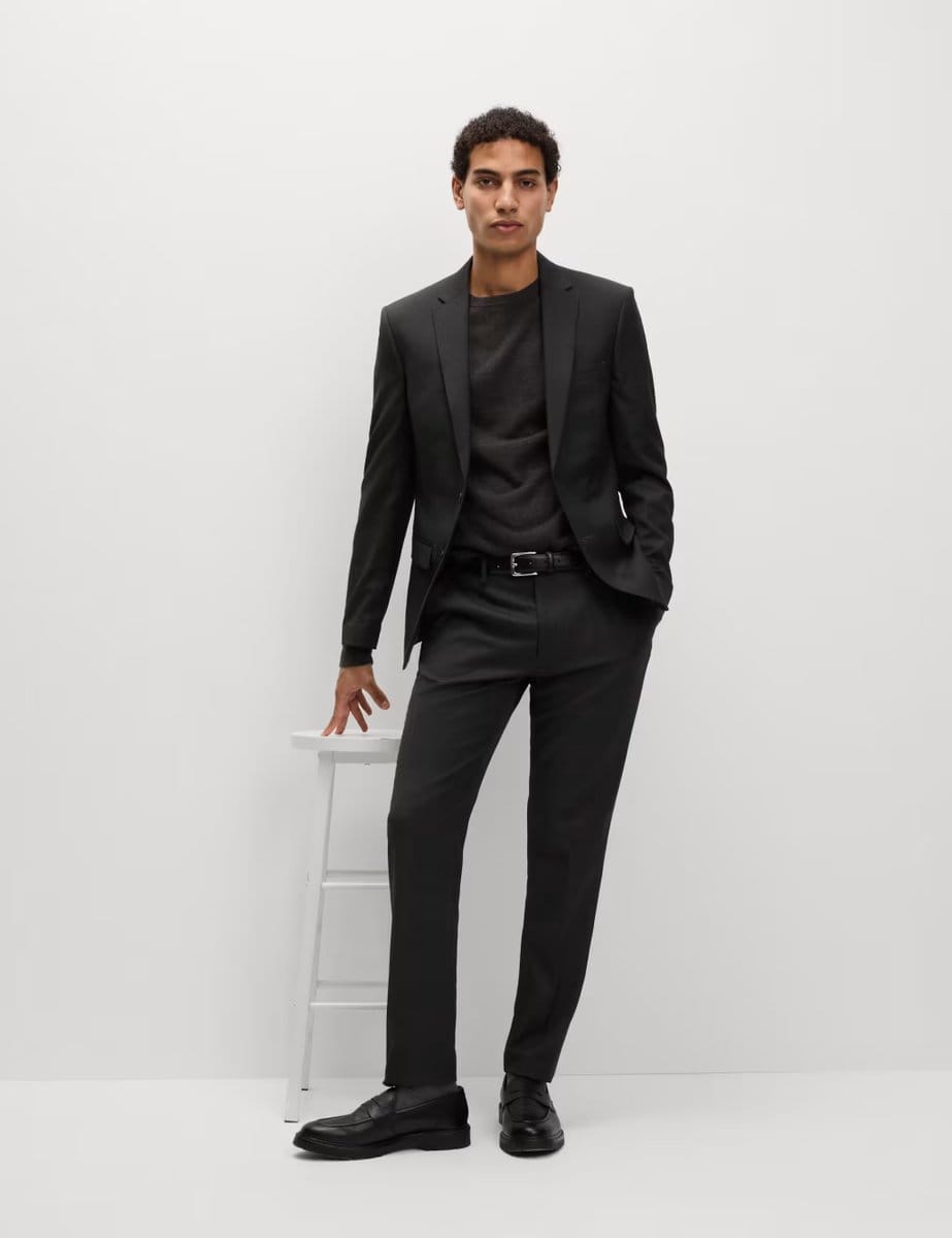 Marks & Spencer M&S Skinny Fit Stretch Suit Jacket Charcoal - 4