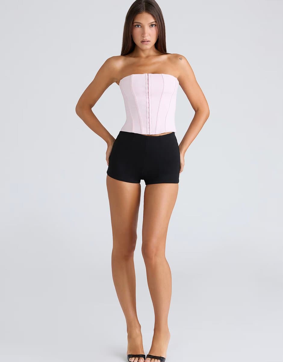 ASOS ASOS House of CB Strapless Pink Stretch Corset Top