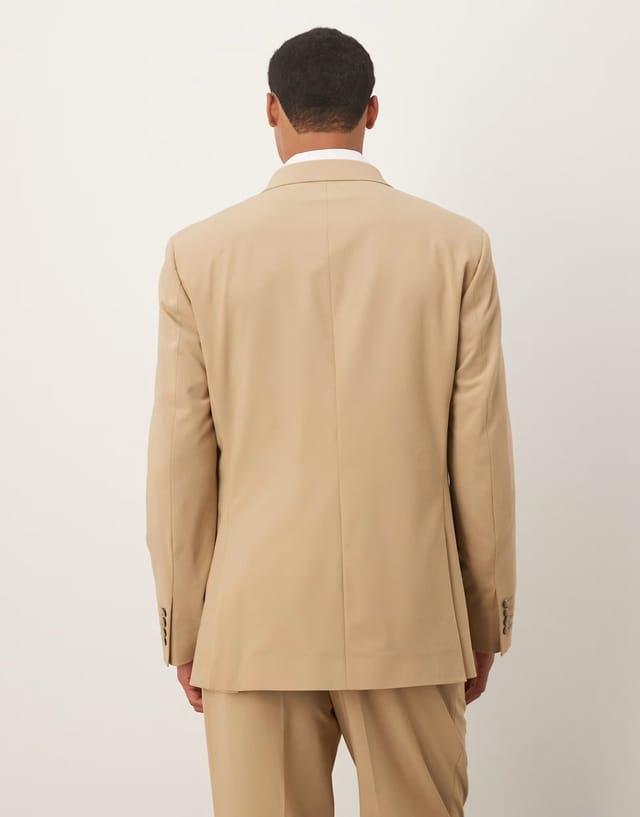 ASOS Mango double breasted blazer co-ord in beige - 3