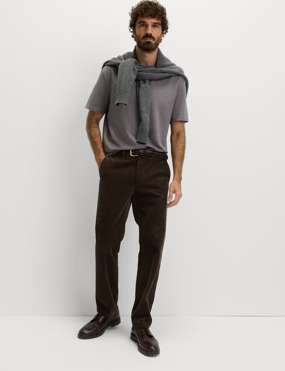 Marks & Spencer M&S Cotton Blend Ultimate Performance T-Shirt Mid Grey - 2