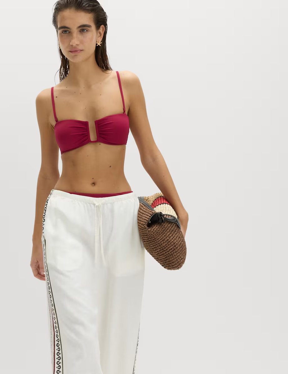 Marks & Spencer M&S Padded U-Notch Bandeau Bikini Top Raspberry - 2