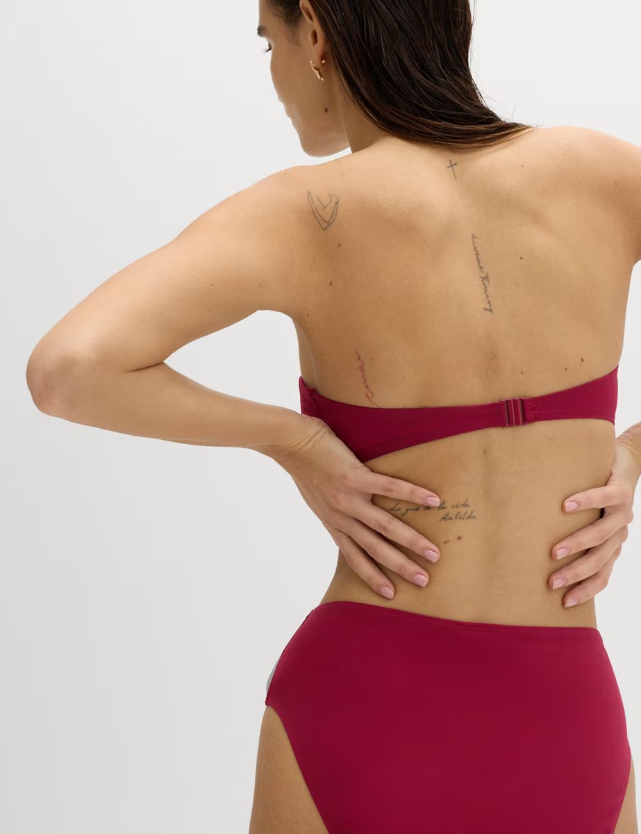 Marks & Spencer M&S Padded U-Notch Bandeau Bikini Top Raspberry - 4
