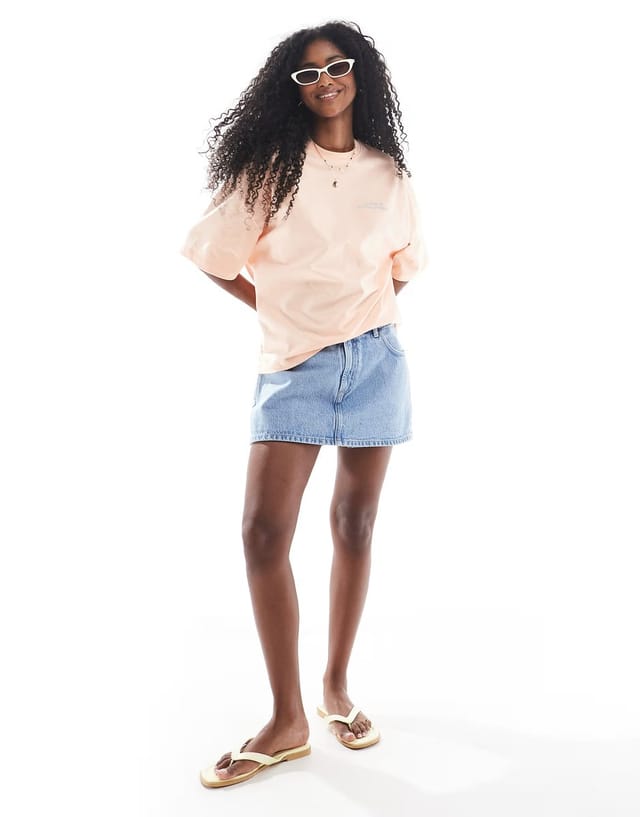 ASOS Cotton On mini denim skort in angel blue - 2