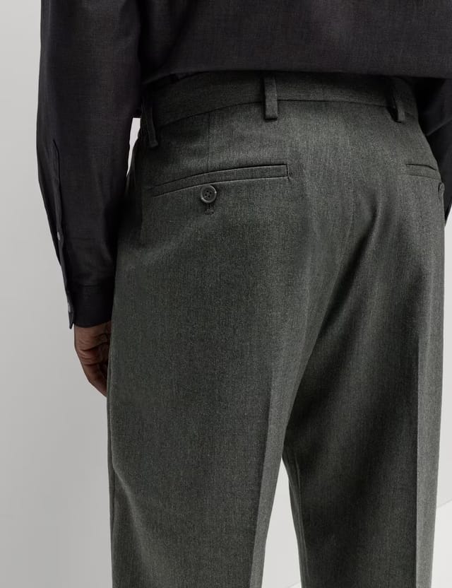 Marks & Spencer M&S Relaxed Fit Smart Stretch Trousers Charcoal - 2