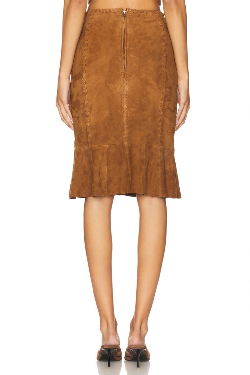 revolve Handkerchief Leather Skirt - 4