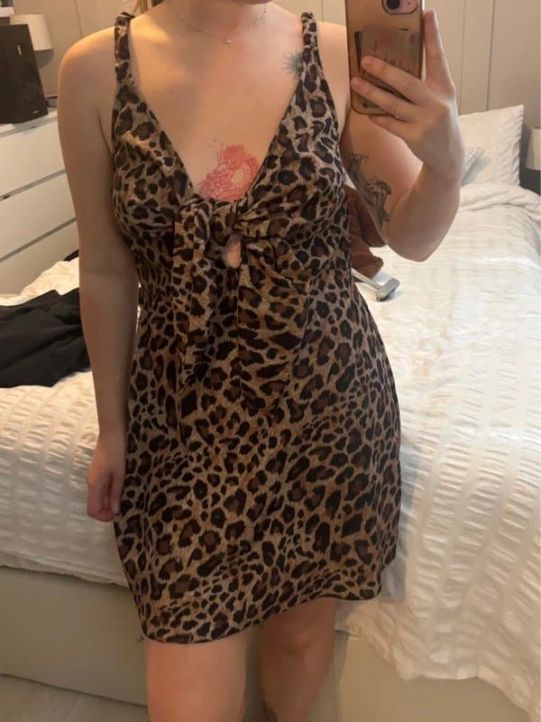 ASOS ASOS Luxe leopard print cross back dress