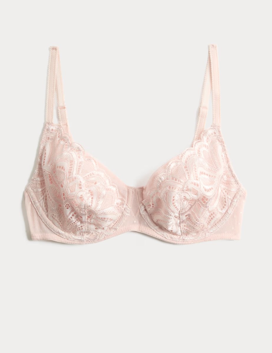 Marks & Spencer M&S Amelia Lace Natural Lift™ Full Cup Bra (A-E) Cool Pink - 2