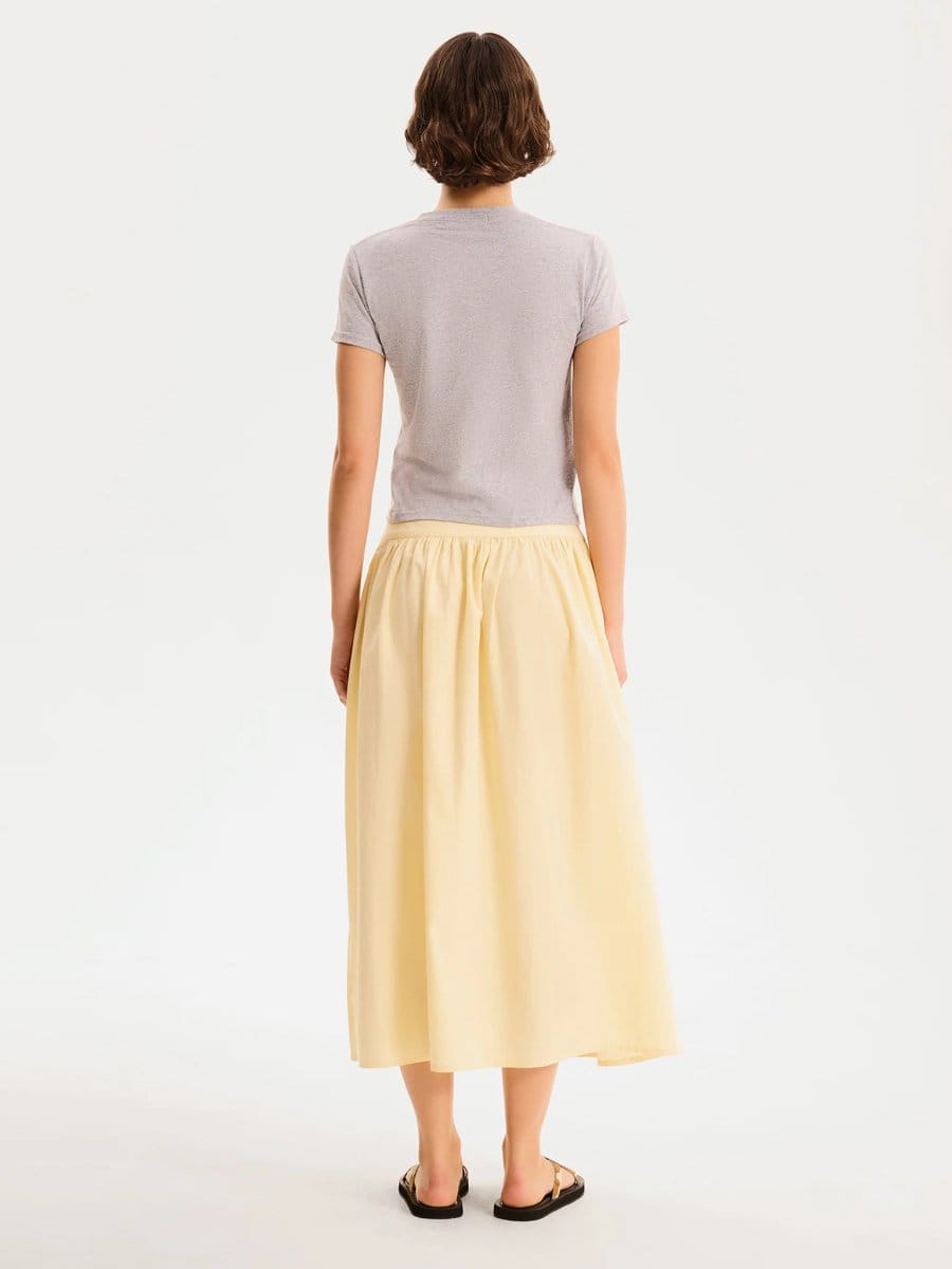 OMNES Darcie Skirt in Butter Yellow - 4