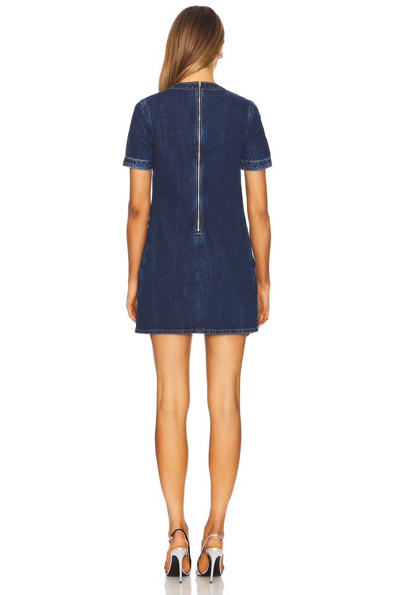 revolve Denim Bow Mini Dress - 3