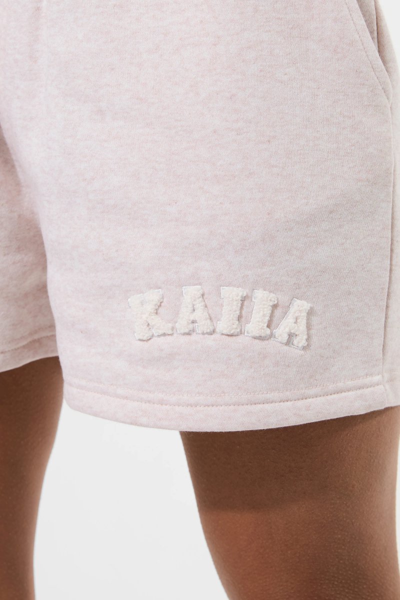 Kaiia Kaiia Logo Sweat Shorts Oat - 4