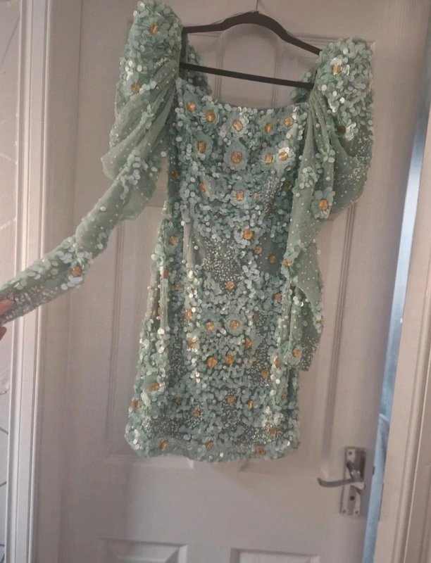 ASOS Mint heavily embellished asos luxe dress - 4