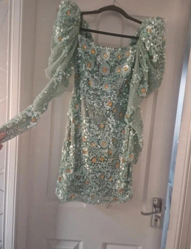 ASOS Mint heavily embellished asos luxe dress - 4