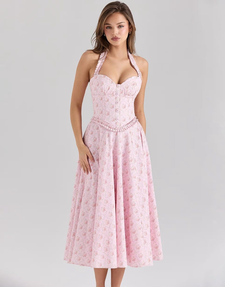 pink rose print