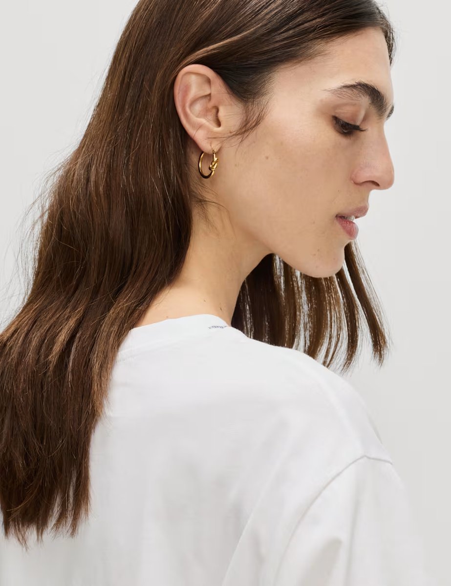 Marks & Spencer M&S Pure Cotton Slogan Oversized T-Shirt Navy Mix - 4