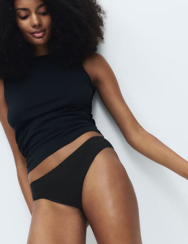 Marks & Spencer M&S 5pk Cotton Modal Brazilian Knickers Black - 2