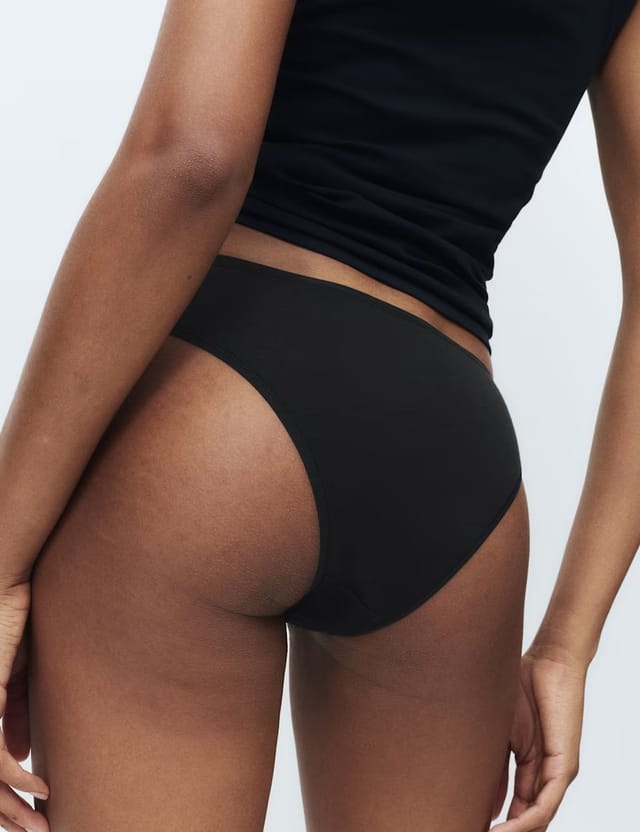 Marks & Spencer M&S 5pk Cotton Modal Brazilian Knickers Black - 3