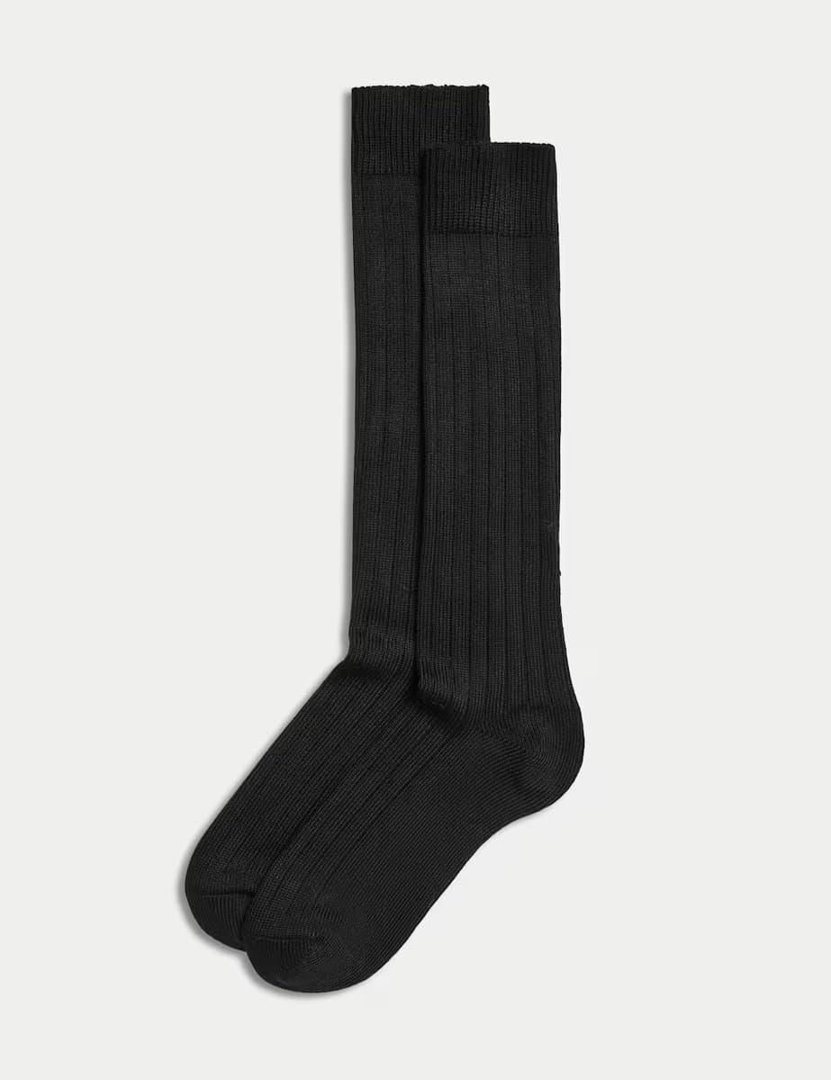 Marks & Spencer M&S Thermal Knee High Socks in Black
