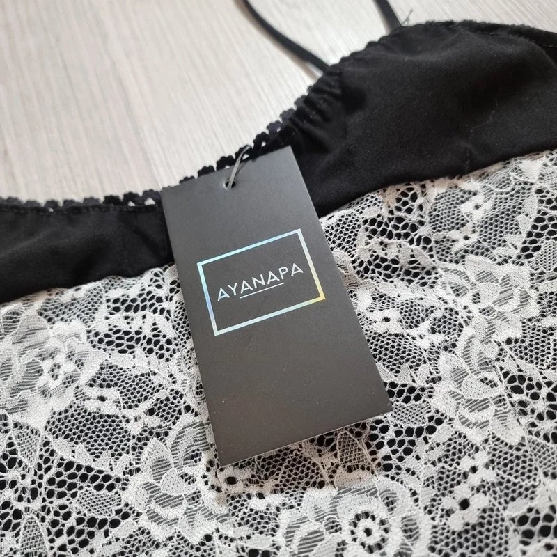 Ayanapa BNWT Ayanapa Lace Ribbed Corset Strappy Top - 2