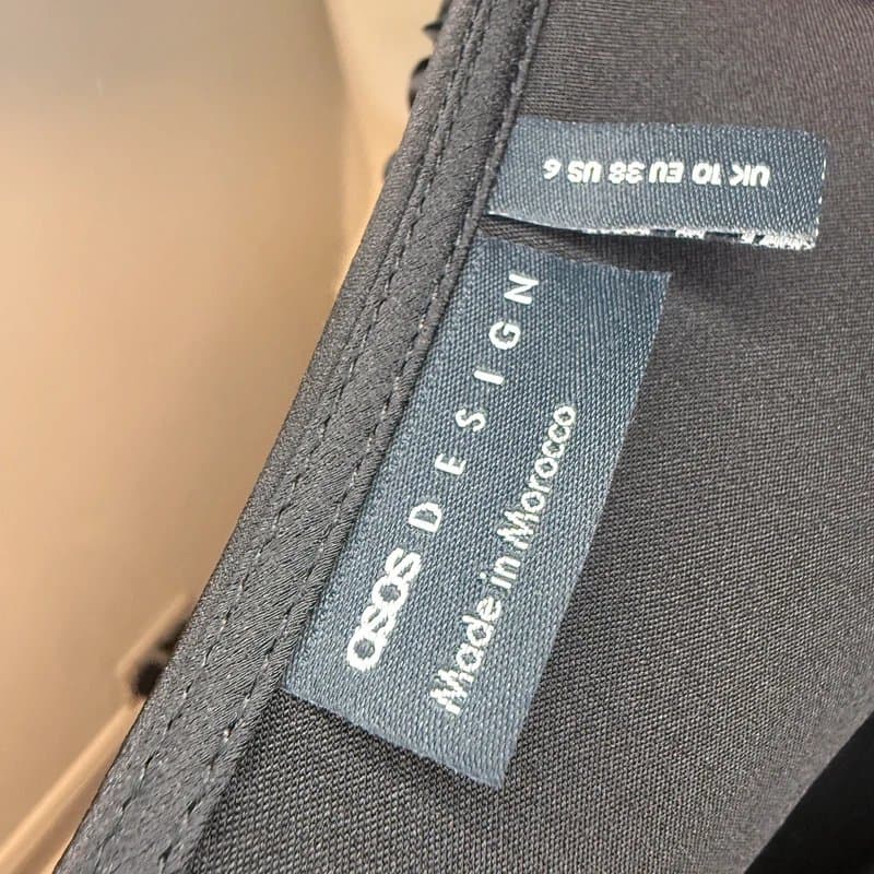 ASOS ASOS Design sexy Black Satin Slip Maxi Dress – Size 10 (best fits 8–10)