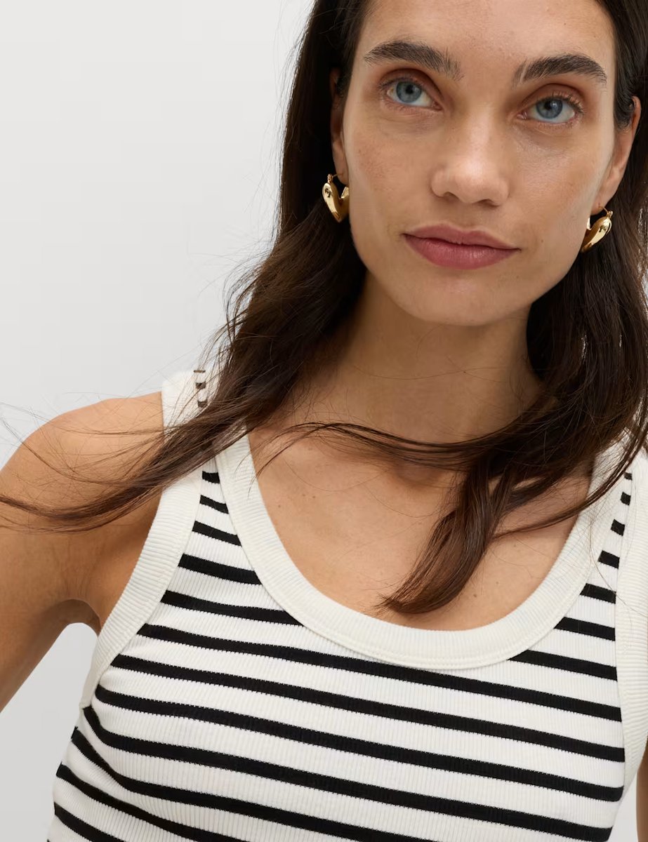 Marks & Spencer M&S 3 Pack Cotton Rich Ribbed Vest Tops Multi - 2