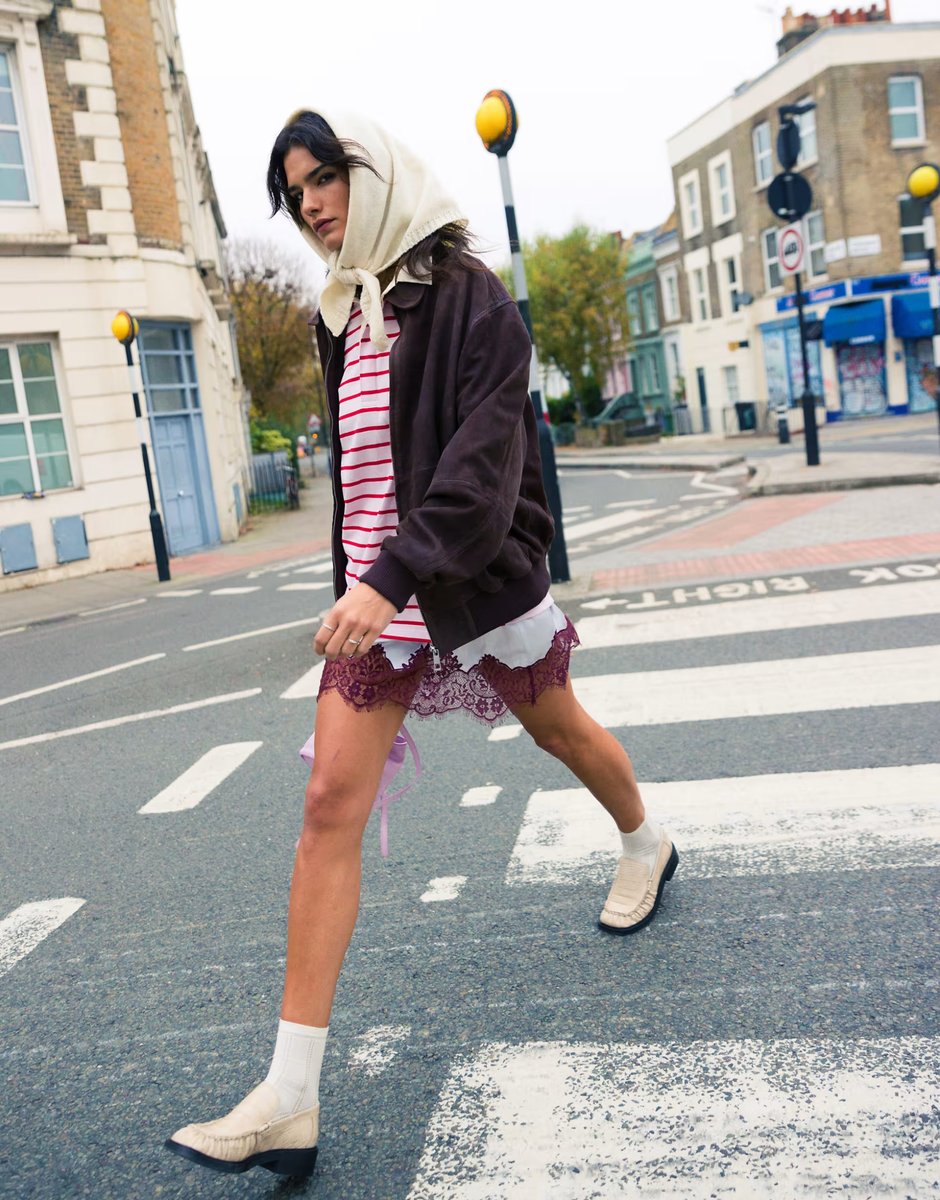 ASOS Topshop premium real suede bomber jacket in chocolate - 4