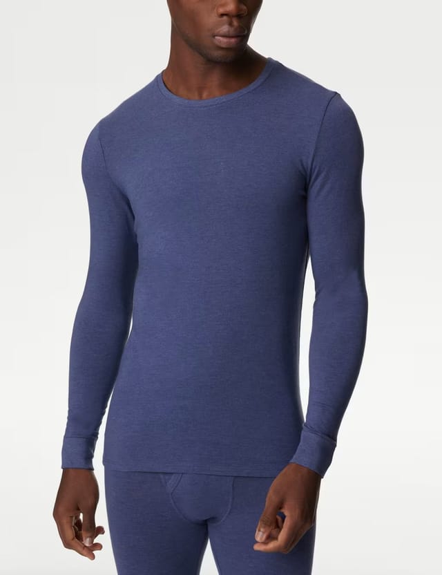 Marks & Spencer M&S 2 Pack Heatgen™ Light Thermal Long Sleeve Tops Denim - 2