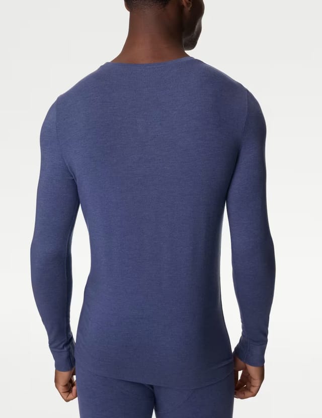 Marks & Spencer M&S 2 Pack Heatgen™ Light Thermal Long Sleeve Tops Denim - 3