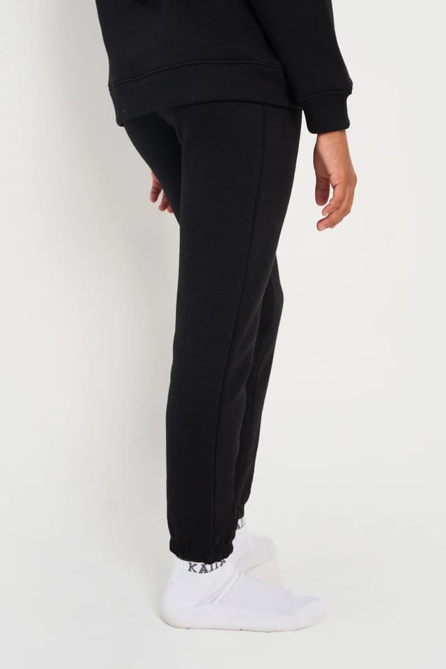 Kaiia Kaiia Kids Cuffed Joggers Black & White - 3
