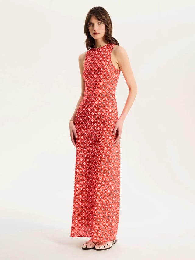 OMNES Torin Floral Gingham Dress - 2