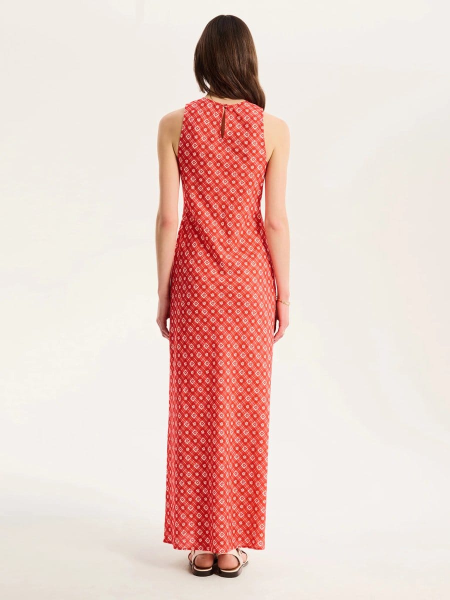 OMNES Torin Floral Gingham Dress - 4