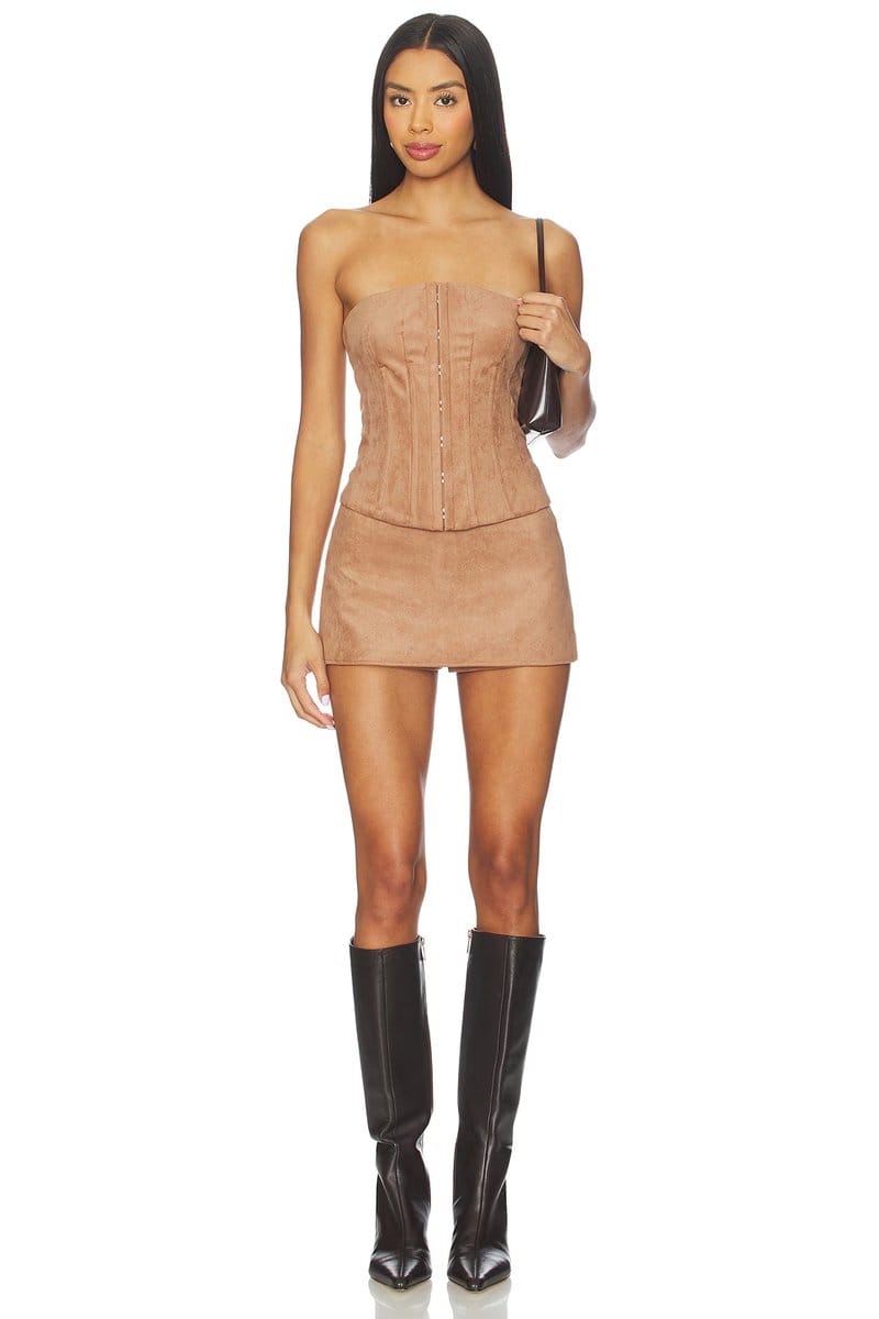 revolve Jolie Faux Suede Top - 4