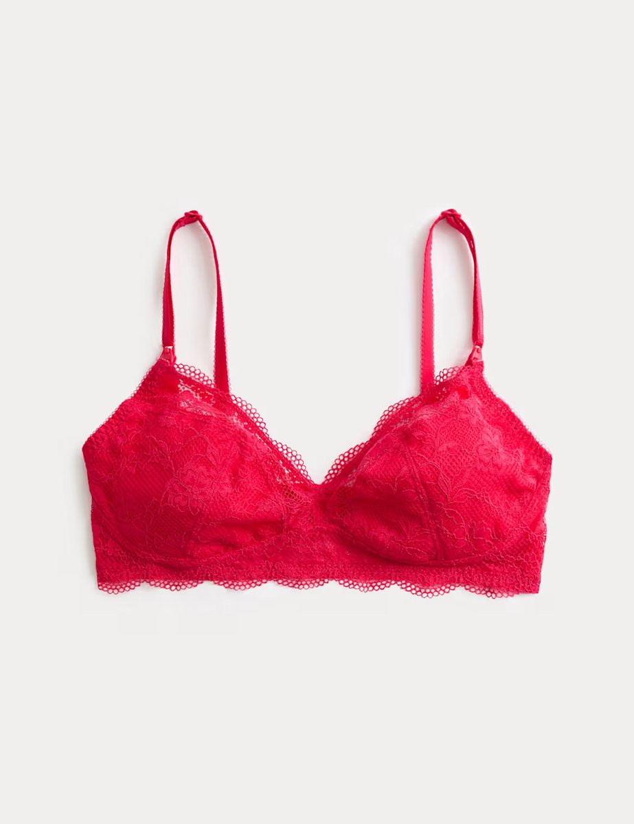 Marks & Spencer M&S Jasmine Lace Non Wired Maternity Nursing Bra B-H Geranium - 2